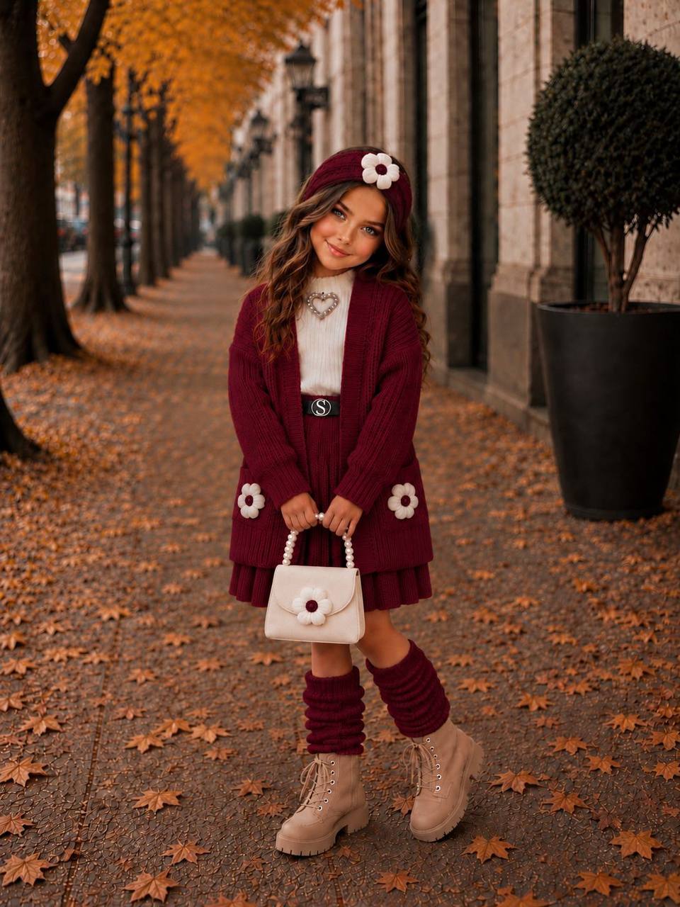 Bordo rengin asaletini, çiçek detaylarının tatlılığıyla buluşturduk! 🍒